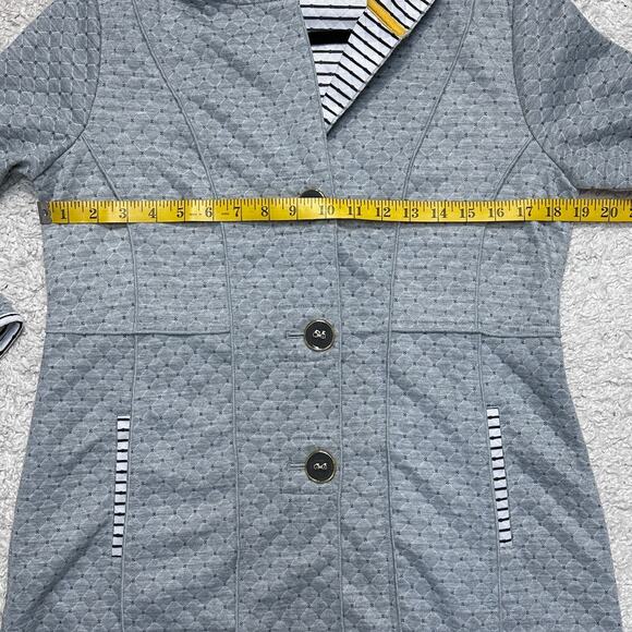 Zenergy Quilted Lightweight Hooded Jacket Breton Stripe East Coast Prep Sz: OP - Picture 5 of 8